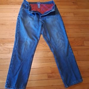 Natural Reflections flannel lined  jeans womens 14